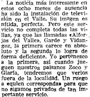 Recorte del Diario de Navarra de 14/06/1966